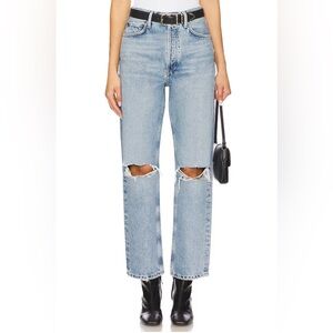 Revolve AGOLDE 90's Mid Rise Loose Fit Jeans in Alter Size 25 Blue Distressed